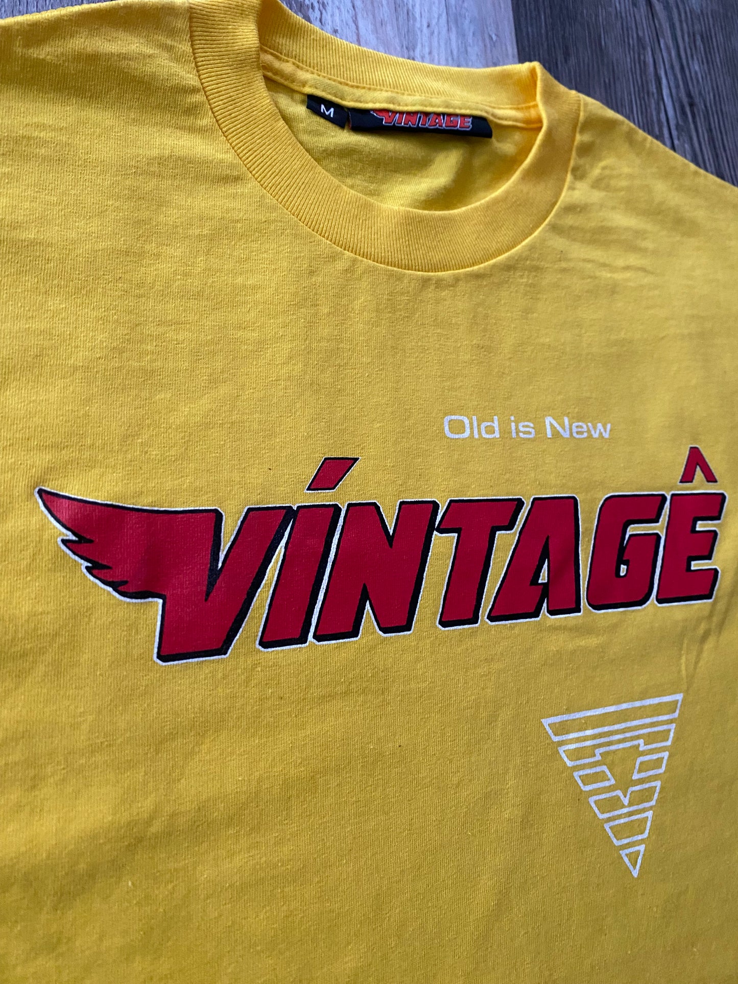 Old is New - Vintage Wing Tee Yellow