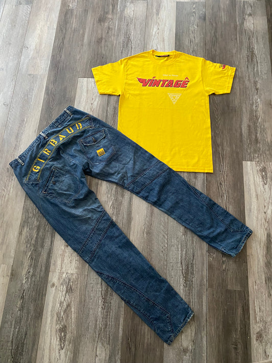 Old is New - Vintage Wing Tee Yellow